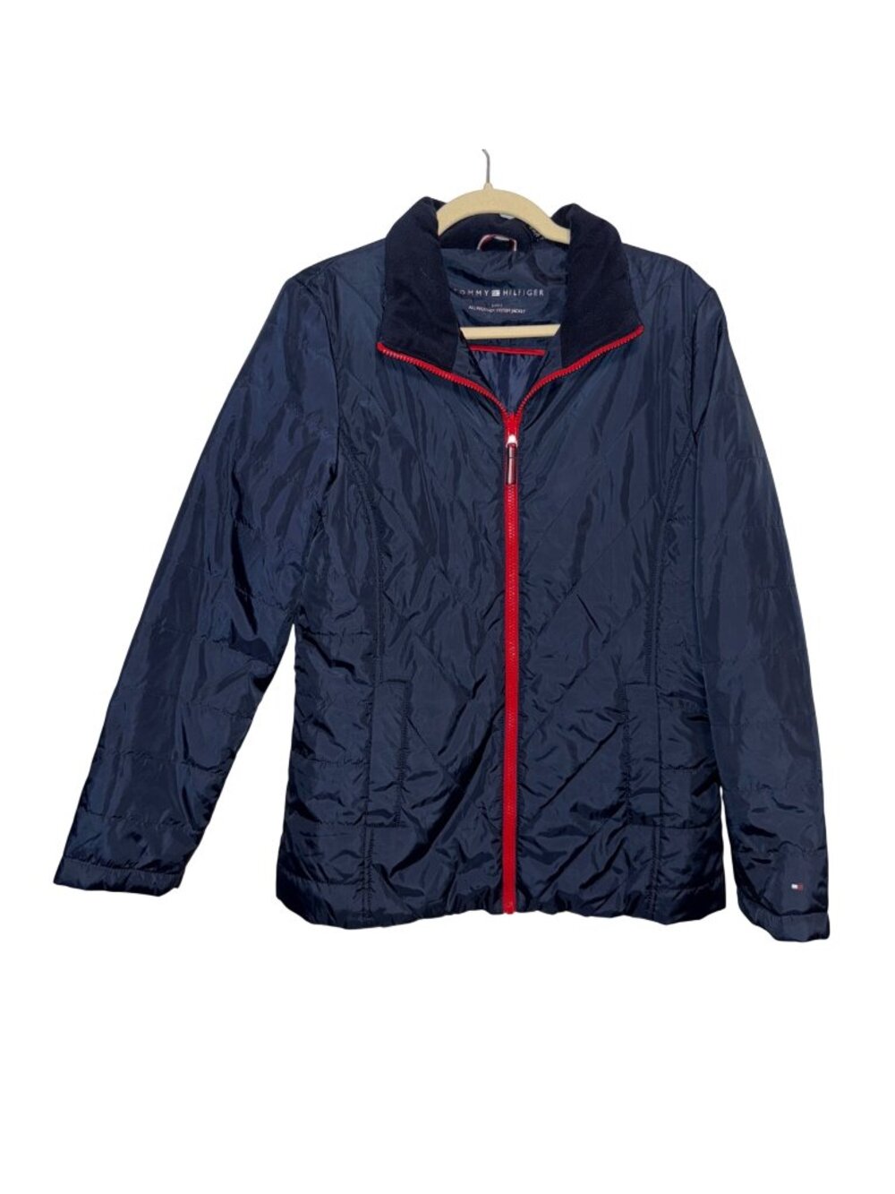 Tommy Hilfiger Womens Navy 3-In-1 All Weather System Jacket L